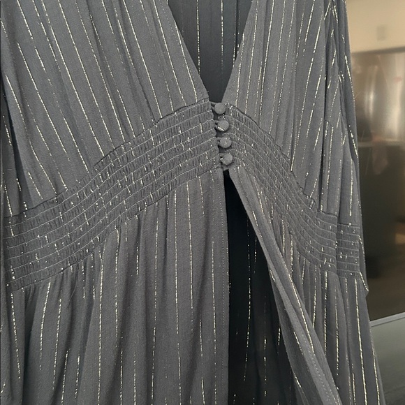 Torrid Black Gauze Button Front Smocked Babydoll Blouse Size 5X - Picture 8 of 16